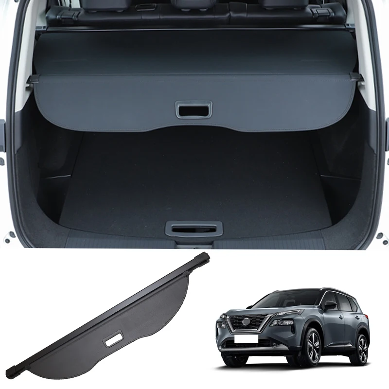 

For 2022-24 Nissan X-Trail T33 Cargo Cover Trunk Retractable Parcel Rack Waterproof Shield Privacy Cargo Cover Auto accessories