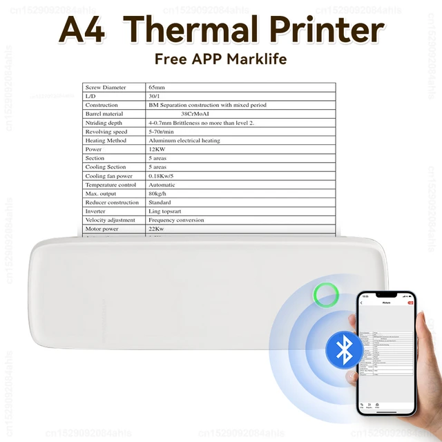 Mini Portable Printer A4 Paper Thermal Printer Inkless Bluetooth Tattoo  Stencil Printer Tattoo Transfer by Phone Computer Print - AliExpress