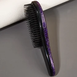 Magic Detangling Hairbrush - Anti-Static Massage Tool for Effortless Styling (SZ31-Purple-Small)