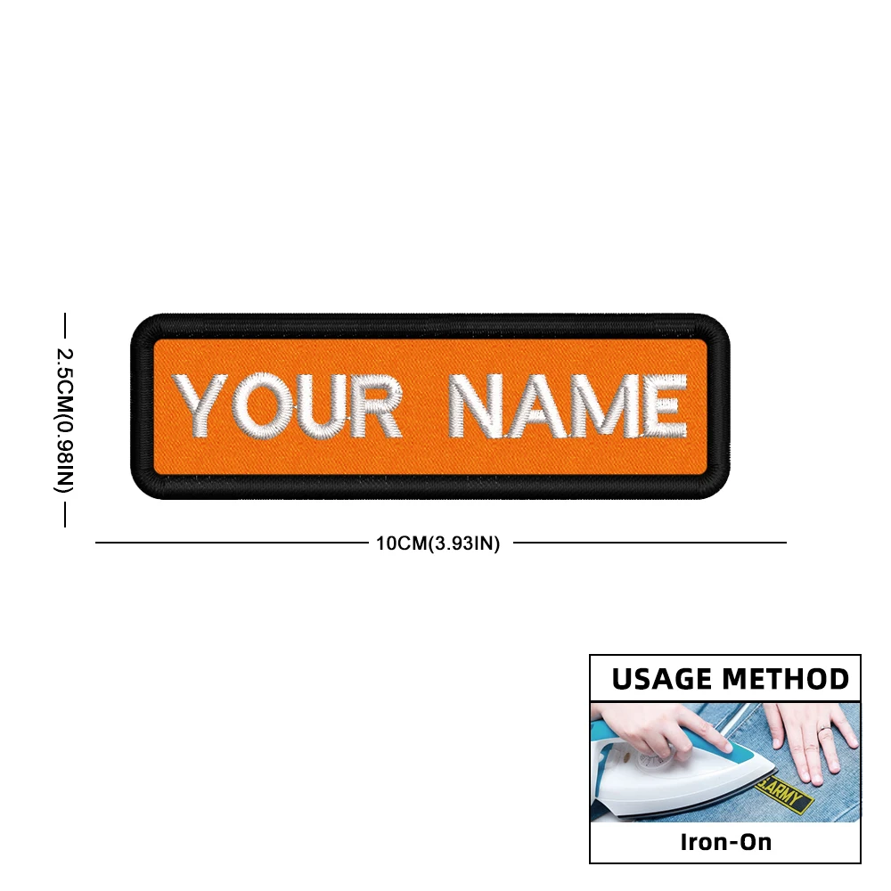 Personalized Patches Name Patch Colorful Customization Embroidered Badge DIY Emblems Iron On Or Hook Loop for Clothing clothing patches embroidered patches custom name patches