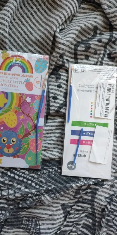 12 hojas/juego de libro de pintura de acuarela portátil, libro para colorear con pincel, libro para niños, imagen de Graffiti, dibujo, papelería photo review