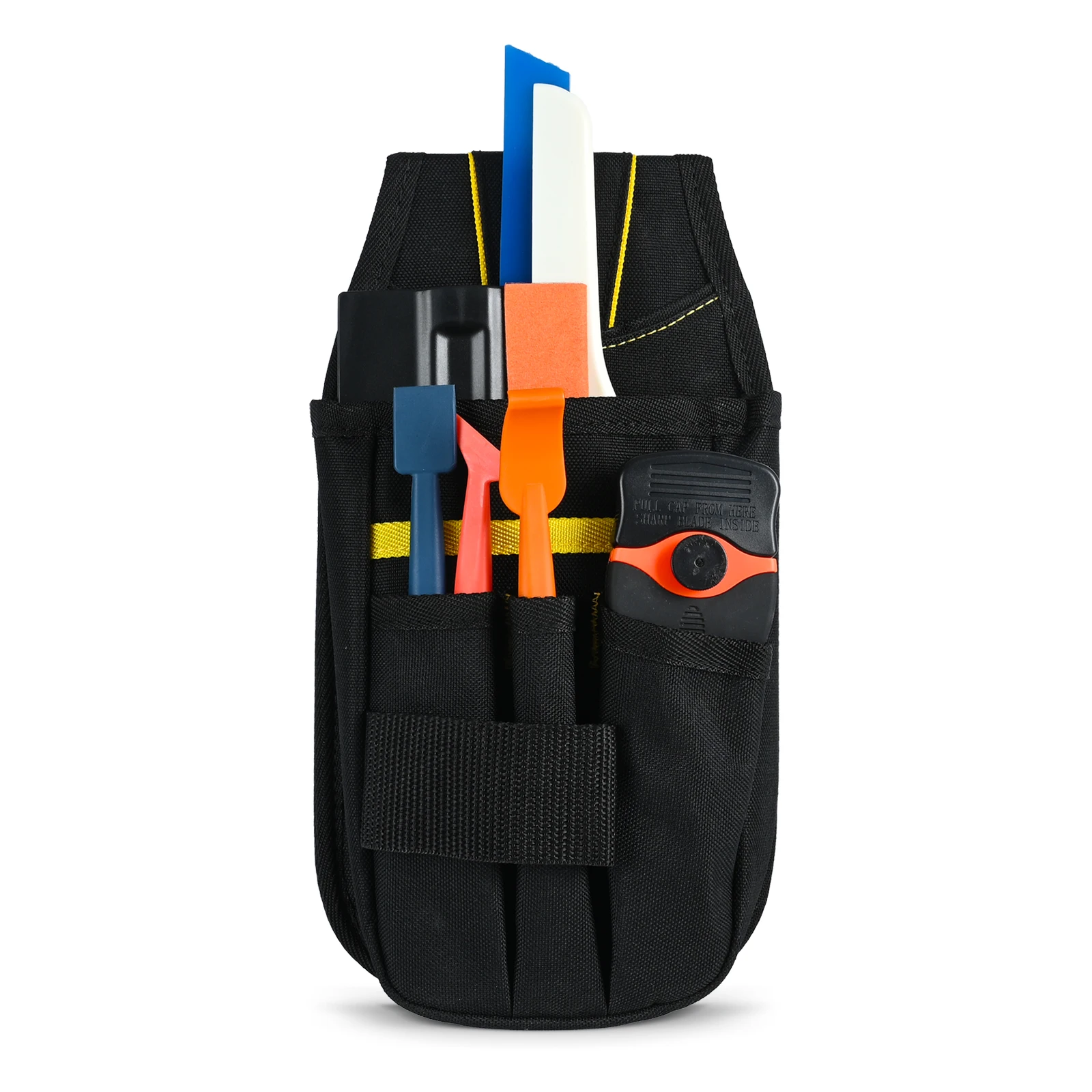 foshio sac professionnel en vinyle pour outils de pochette utilitaire en tissu rangement de raclette de teinte de organisateur de ceinture de taille