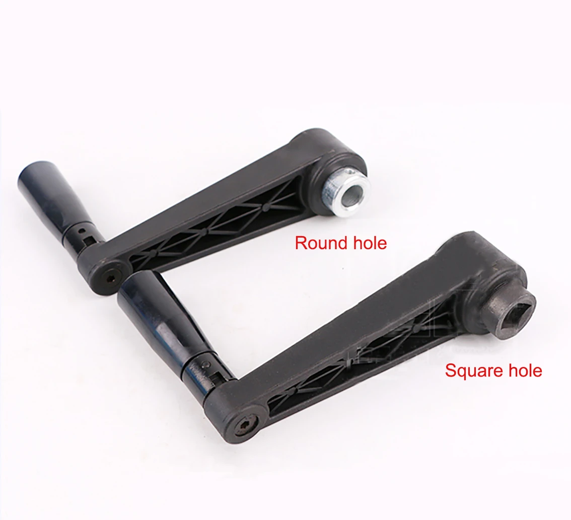 Mounting Crank Handles 63-160mm Round Hole Square Hole Non-foldable For Lathe Milling Machine 1Pcs
