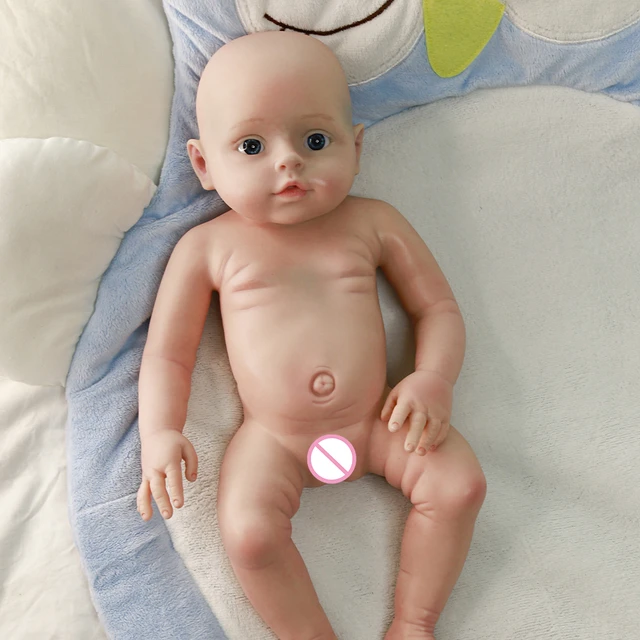Muñecas Reborn de cuerpo completo de silicona para niños, de 18 pulgadas  juguete hecho a mano, realista - AliExpress