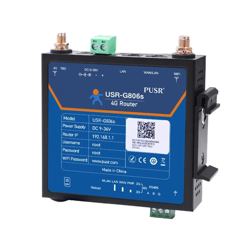 

Industrial 4G LTE Router USR-G806S IoT Device Serial Port RS485 LAN to 4G WiFi Converter Support Modbus RTU to TCP