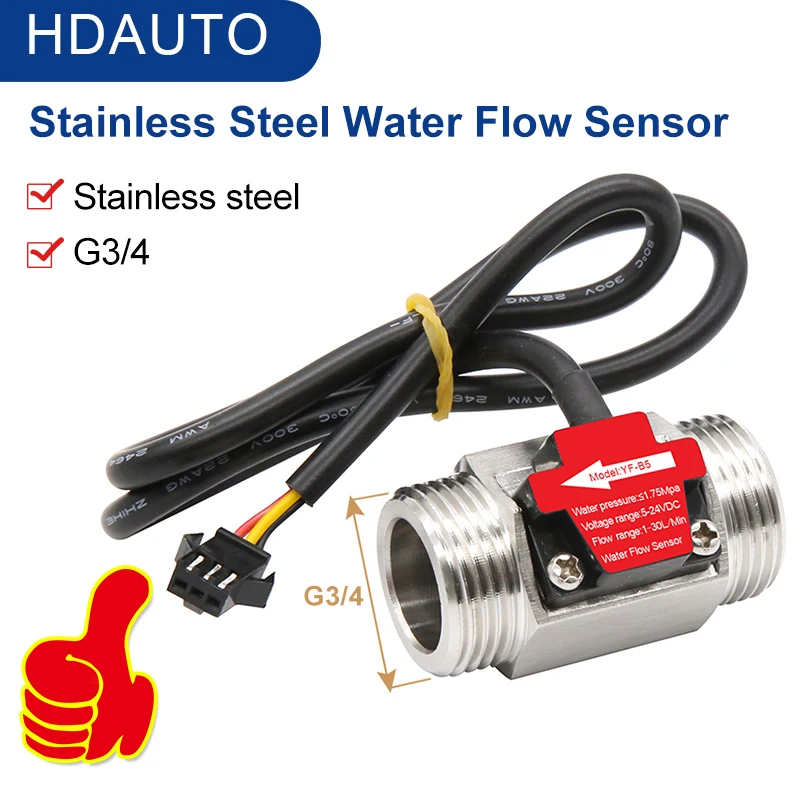 304 Stainless Steel Water Flow Sensor DN40 DN50 water flow detection 1.5 Inch G2 Inch Hall Turbine Flowmeter