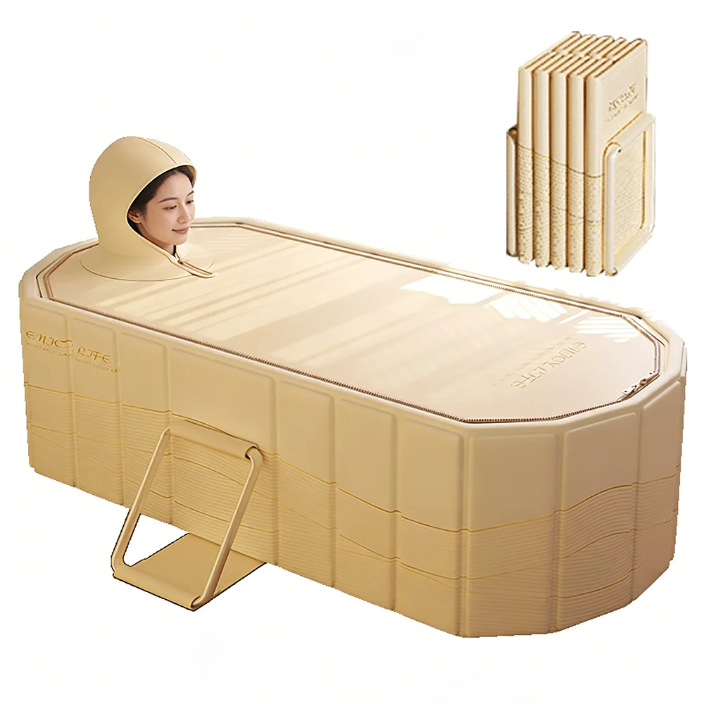 Baignoire pliable de 1.5M, grande baignoire Portable pour adultes, bain pour animaux de compagnie, sueur, vapeur, Spa, Camping en plein air, gymnastique à domicile, Relaxation