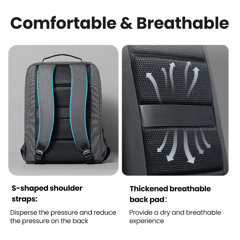 Ugreen-mochila Laptop Impermeável para Macbook Pro Air Capa Notebook Bolsa de Viagem hp Lenovo Ipad 15.6 15 14 - Imagem 6