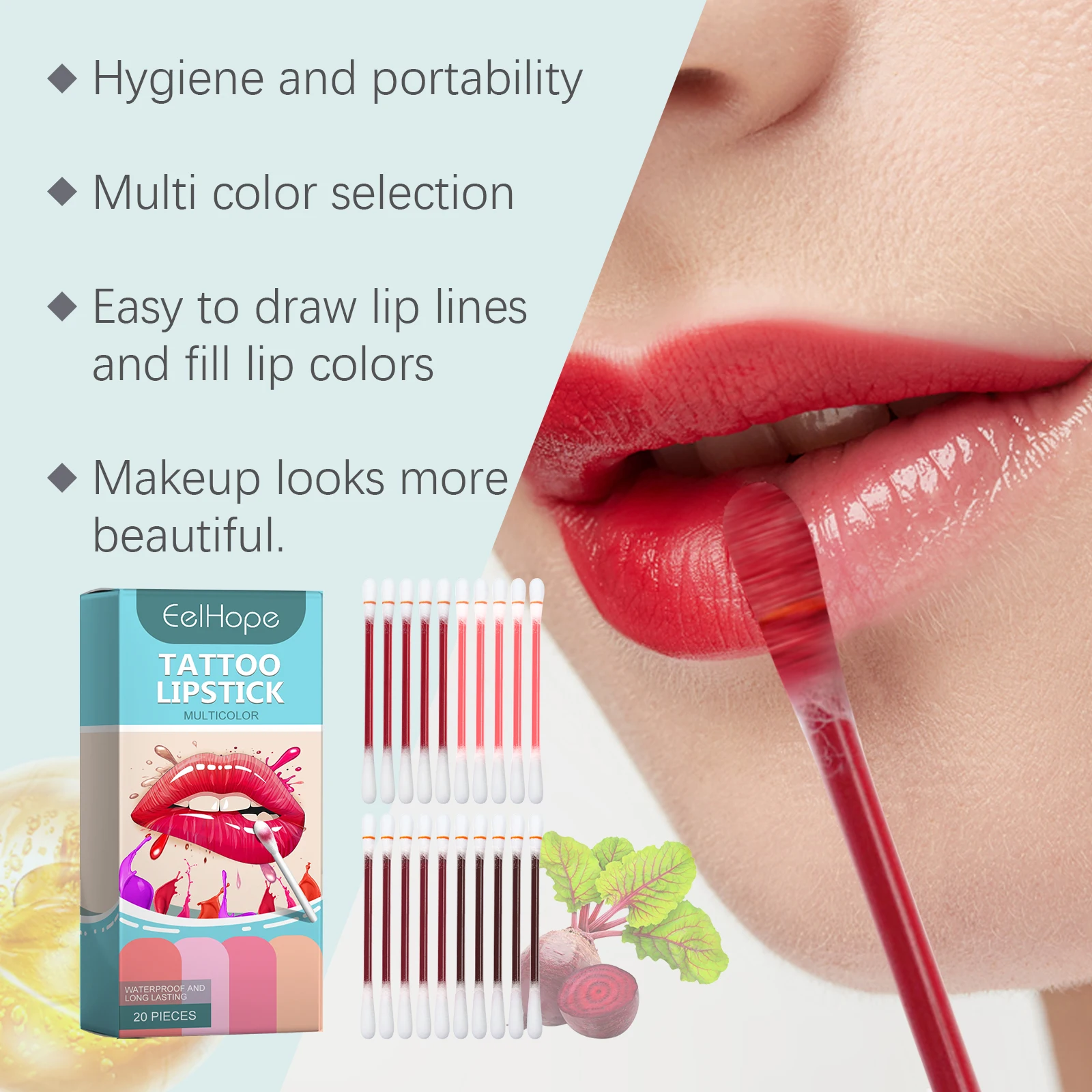 EELHOPE Tattoo Lipstick Moisturizing Lasting Lip Makeup Remove Lip Lines Enhance Elasticity Waterproof Increase Gloss Lip Stick