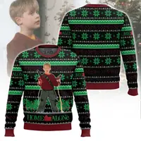 Home alone Christmas Ugly Sweater Funny Holiday Plus Size Pullover Xmas Party Costume Family Kids Christmas Sweater Gift 2026 4