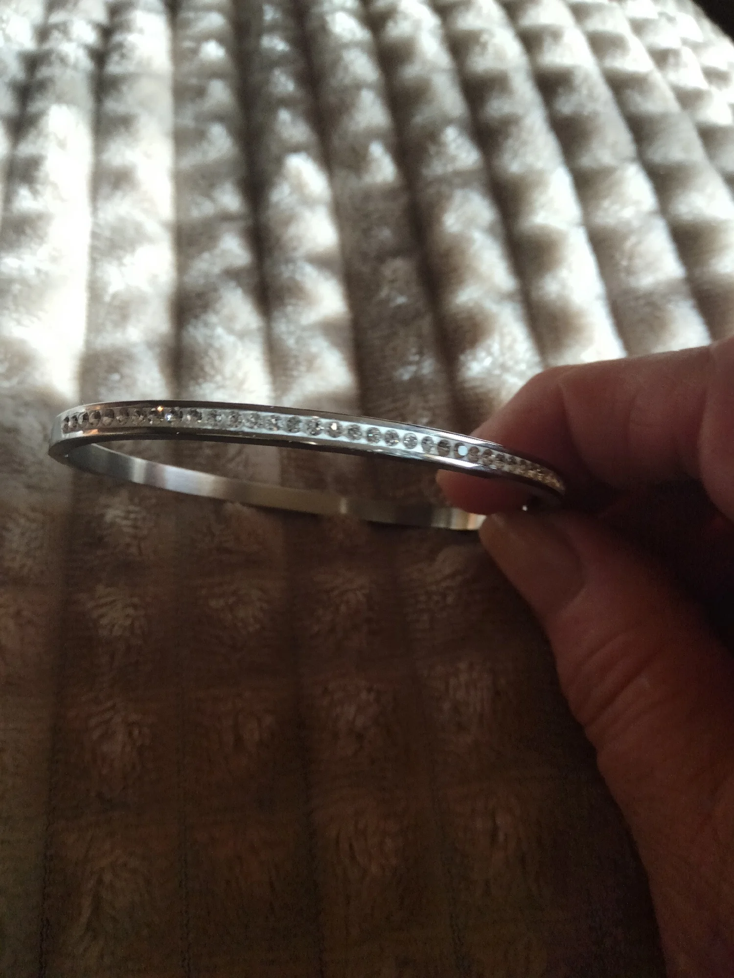 Modesmycken armband armband med två rad kristall strass pave rostfritt stål öppning armband för kvinnor tillbehör photo review