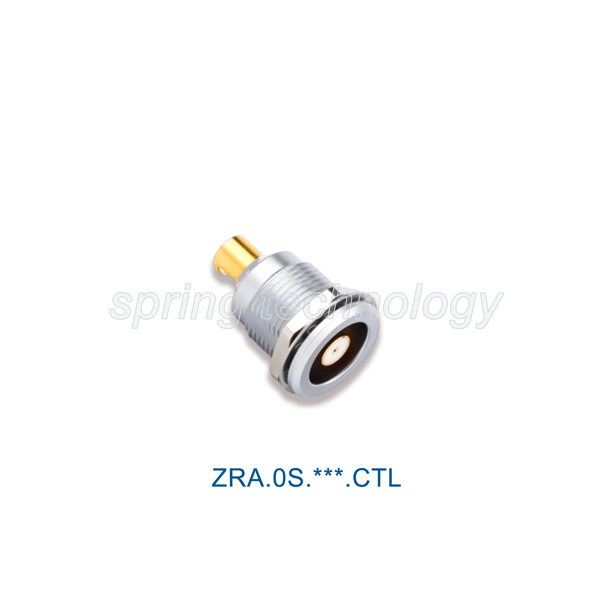 ZRN.0S.650.CTL панельный коннектор, ZRN/ERN.0S самонатягивающийся круглый миниатюрный однополюсный коаксиальный разъем (50Ω)