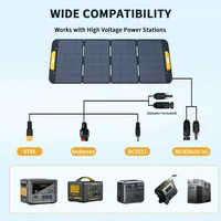 Panneau solaire pliable VTOMAN VS400 400W, cellules monocristallines à haute efficacité 23%, surface ETFE étanche IP67, support réglable, connecteur MC4 pour stations d'alimentation portables 3