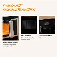 Four à air chaud grande capacité 8L avec écran tactile LED, grande fenêtre de visualisation, accessoires inclus, circulation d'air chaud optimisée 8