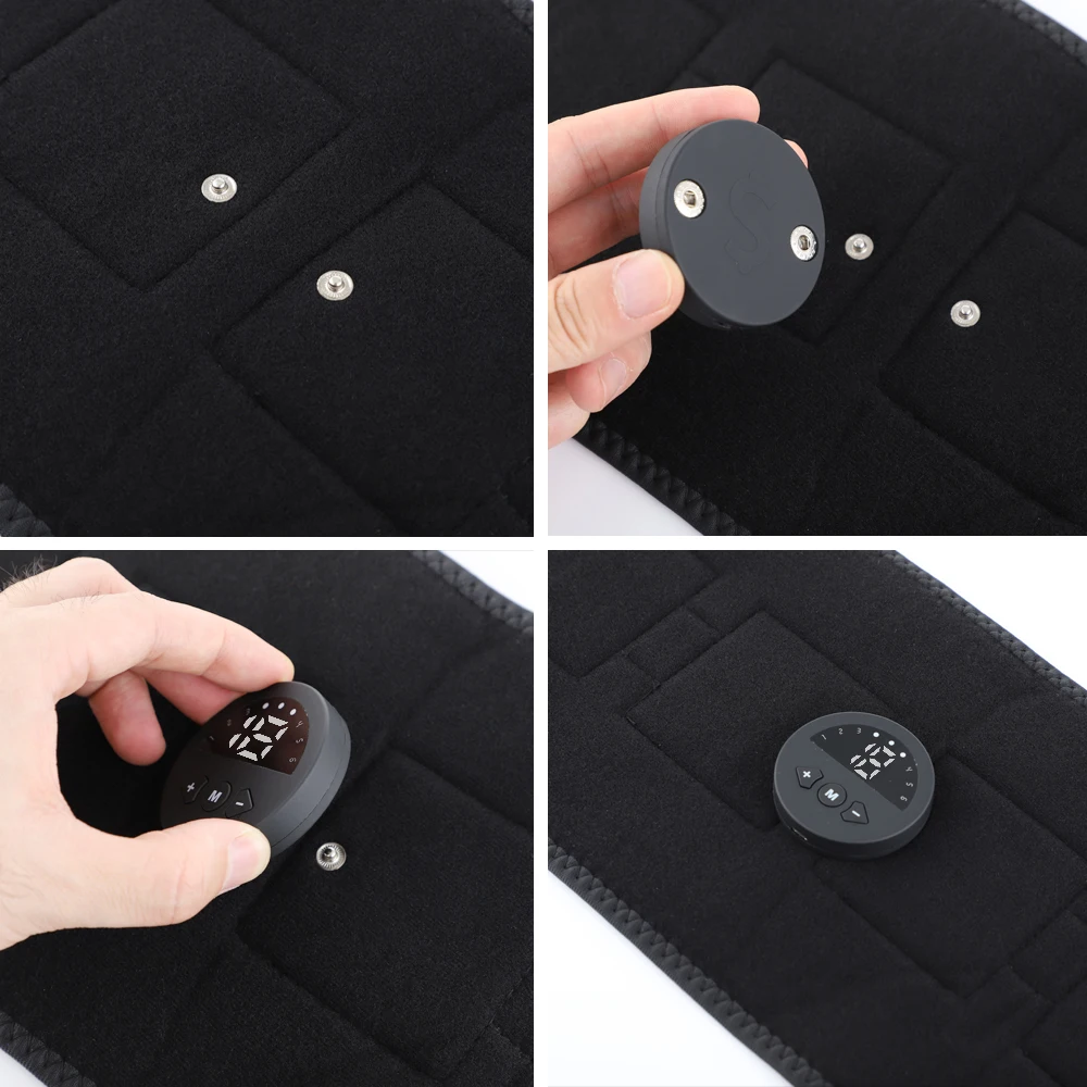 EMS Pulse Body Massager Belt Smart Abdomen Muscle Stimulator Fat Burner Waist Weight Loss Body Slimming Massage Fitness 1PC