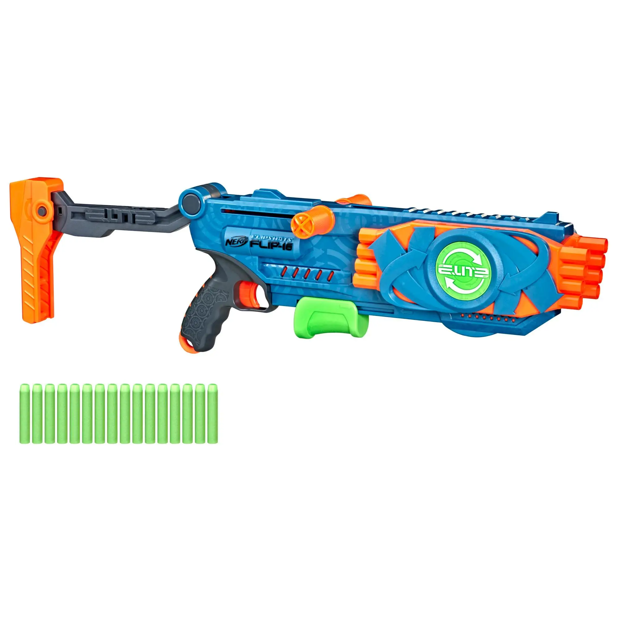 

Nerf Elite 2.0 Flipshots Flip-16 Orjinal Dart Gun, 8 stand out and 8 Facing 16 Rounds Capacity Have