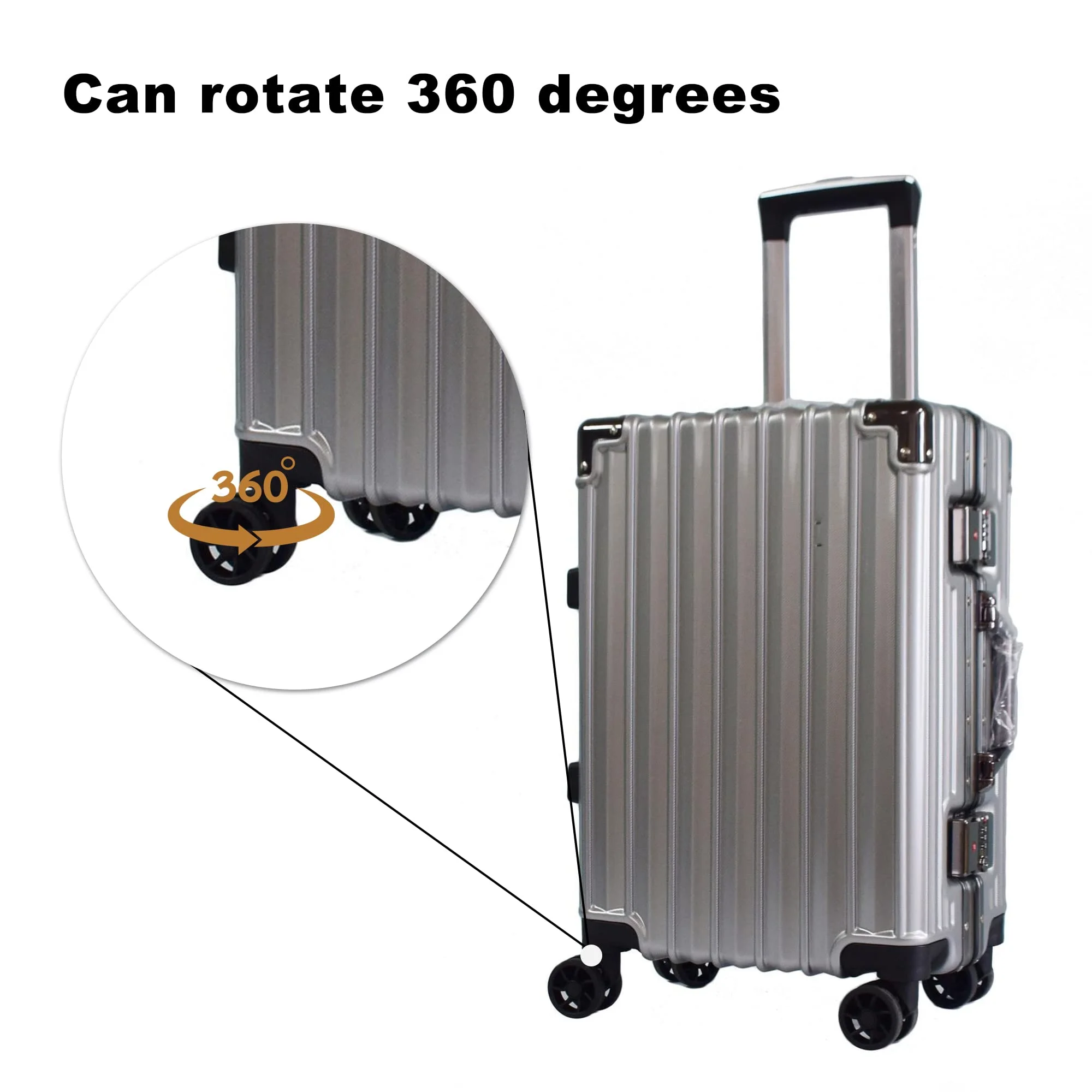 W170 Trolley per ruote per bagagli riduzione del rumore ruote universali  rimovibili Mute per valigia valigia Set Travel Carrier