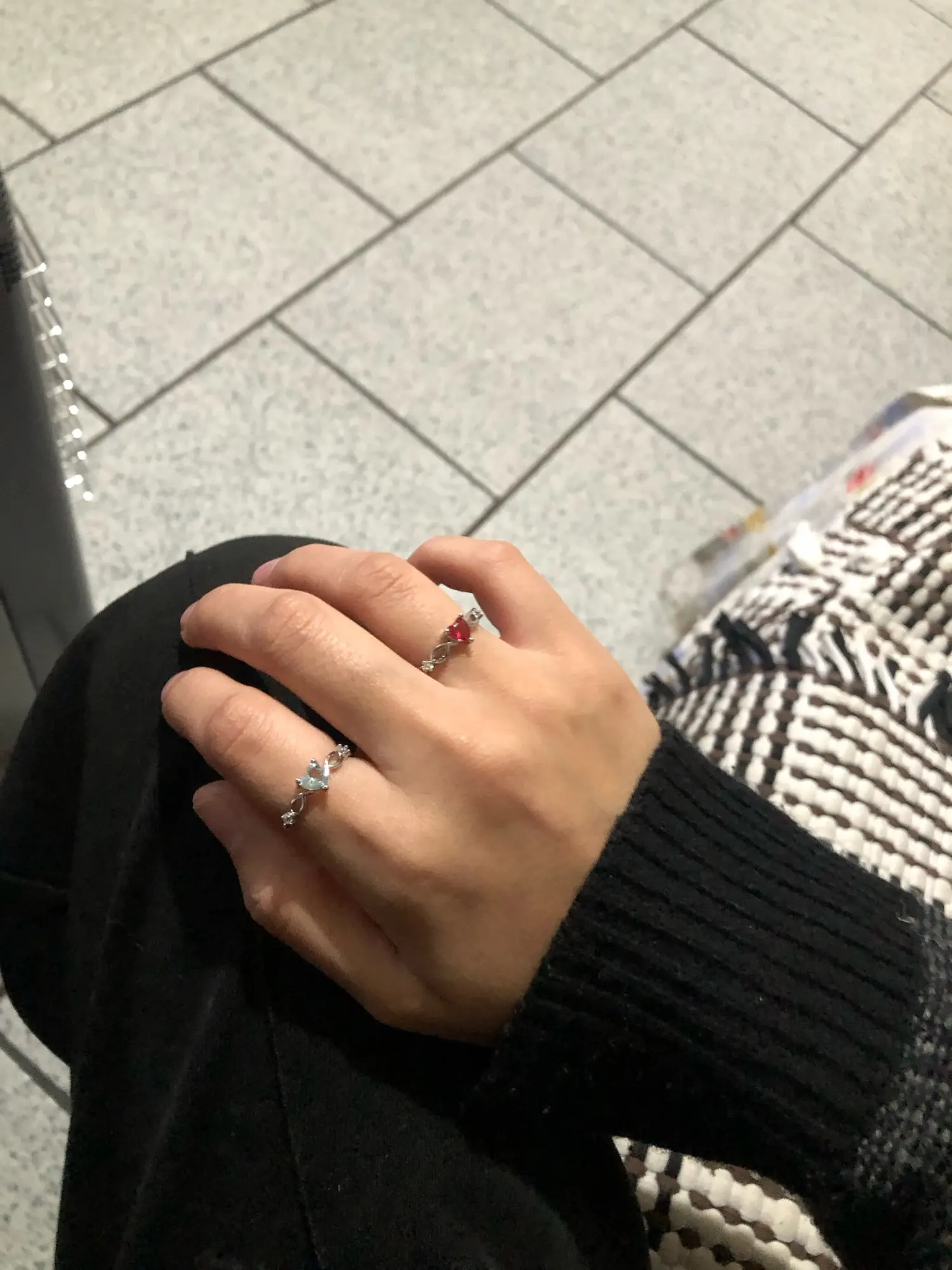 Enkel hjärtring för kvinnor kvinnlig söta fingerringar Romantisk födelsedagspresent till flickvän Mode zirkonstensmycken photo review