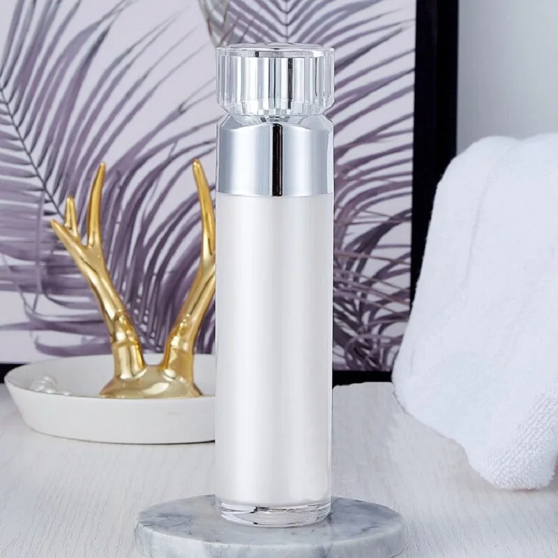 

100 мл жемчужно-белый акрил/Сыворотка в пластиковой бутылке/лосьон/эмульсия/косметическая упаковка для ухода за кожей экстракт-основа увлажняющий тонер