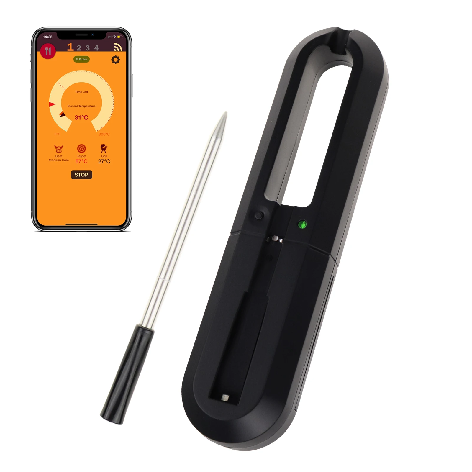 Bluetooth Meat Thermometer Smoker  Smart Meat Thermometer Bluetooth - Wireless  Meat - Aliexpress