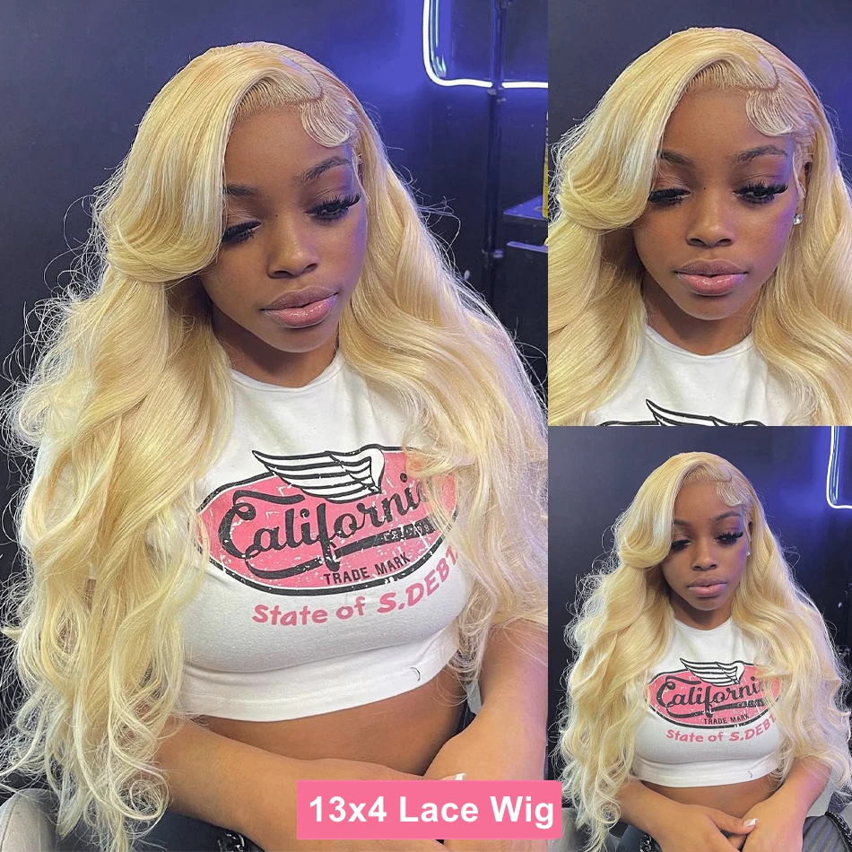 613 Miodowy blond Body Wave Lace Front Ludzkie włosy Peruki dla kobiet Kolorowe 613 13x6 Hd Lace Front Ludzkie włosy Peruka dla kobiet