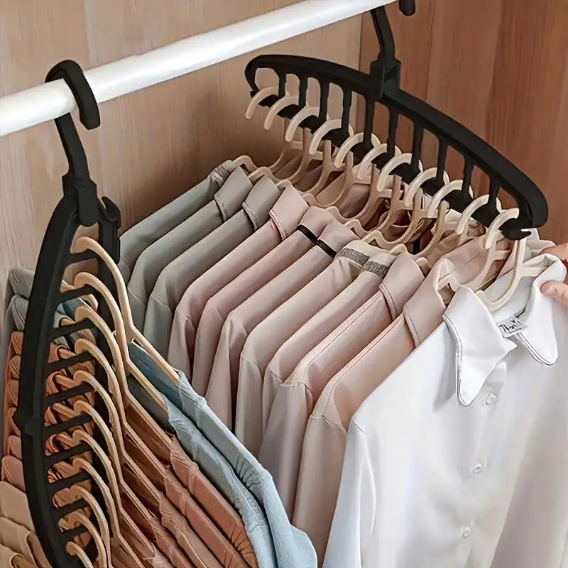 Multi-Hole Folding Clothes Hanger 1