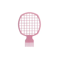 Twist & Curl Natural Hair Tool with Ergonomic Abs Handle | Durable Sponge Comb for Effortless Styling (Pink)