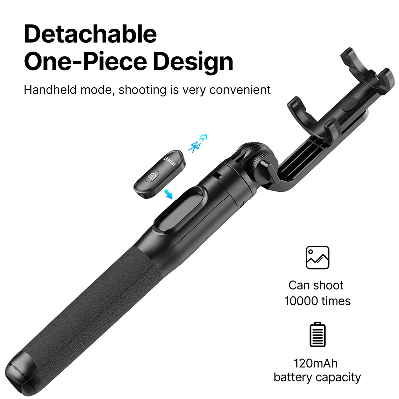 Ulanzi SK-03 1.5m Bluetooth bezdrátový selfie tyčinka stativ monopod pro smartphone Staň se profesionálem hrdina 12 11 10 9 8 insta360 X3 DSLR kamera