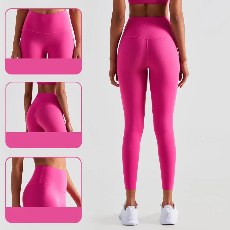 New High Waist Yoga Pants Tummy Control Sport Leggings Naked Feeling Soft  Non See-through Workout Running Tights - Yoga Pants - AliExpress