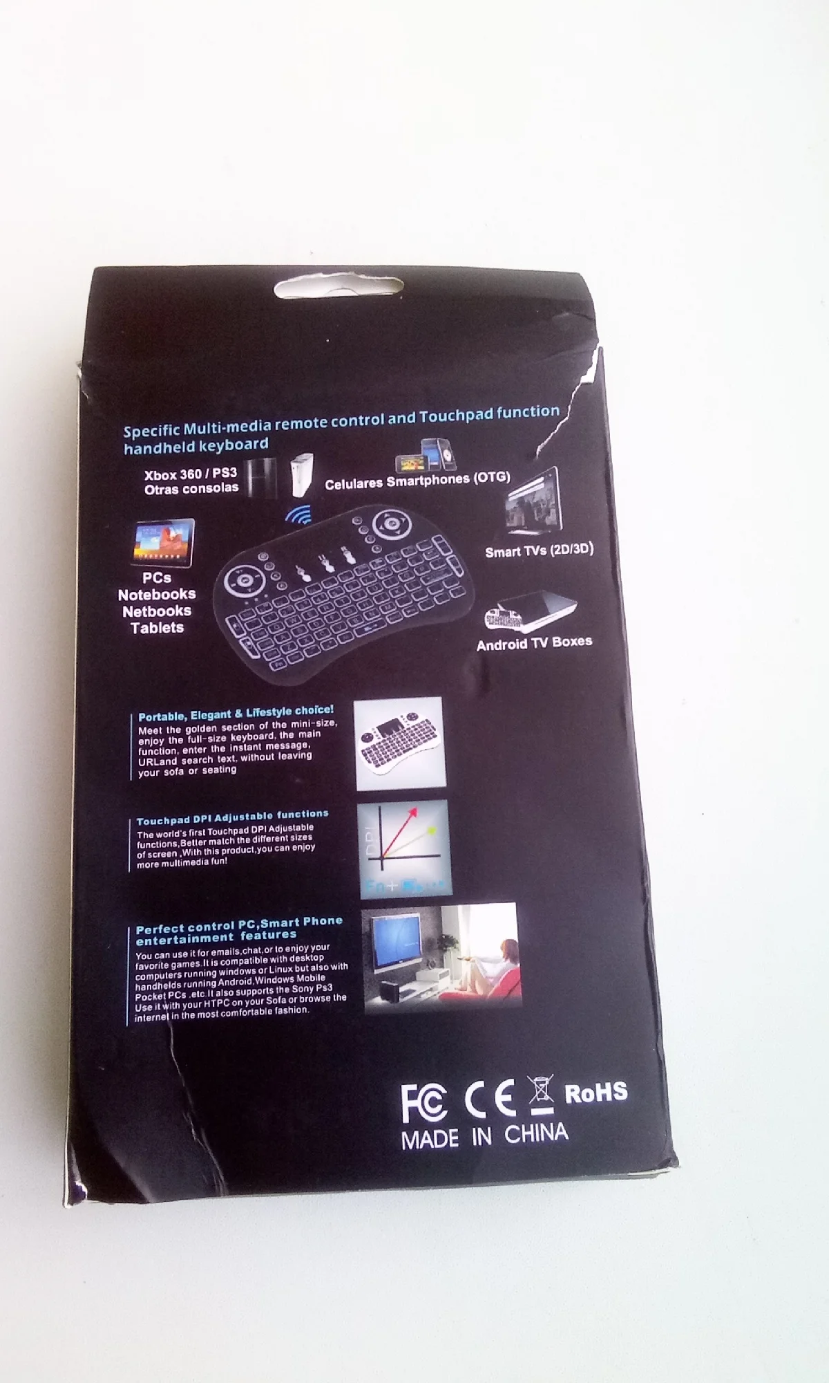 i8 Wireless Air Mouse Keyboard with Multicolor Backlight photo review