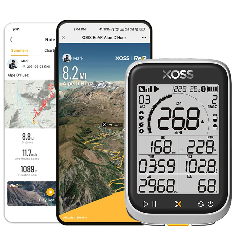 XOSS GPS Bike Computer – Advanced Power Meter & Waterproof Cycling Odometer with Cadence and Speed Tracking