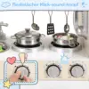 Kids Wooden Pretend Cooking Kitchen Playset with Cabinets for Toddler 2