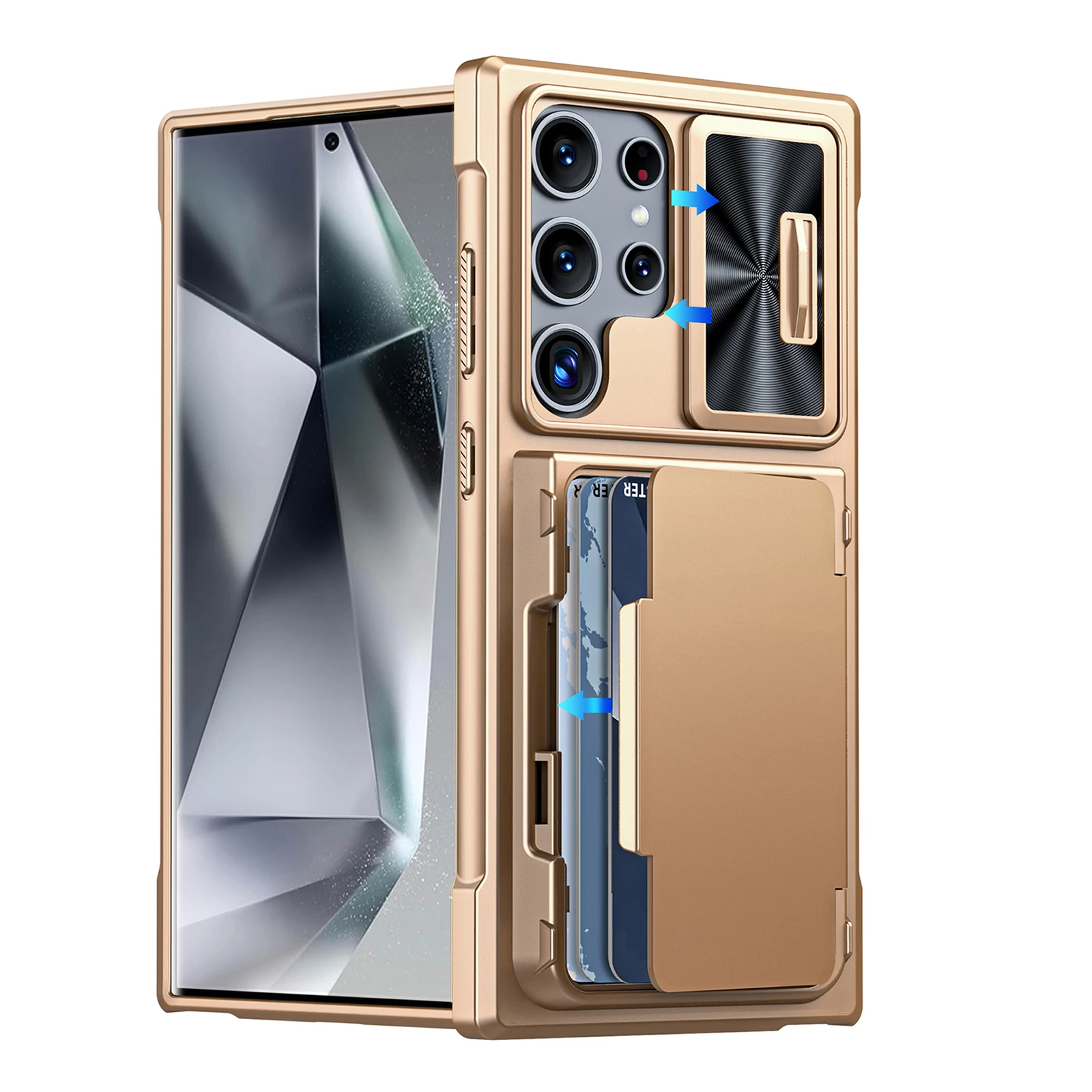 Enhanced Black Shockproof Phone Case with Full Coverage TPU & Camera Holder