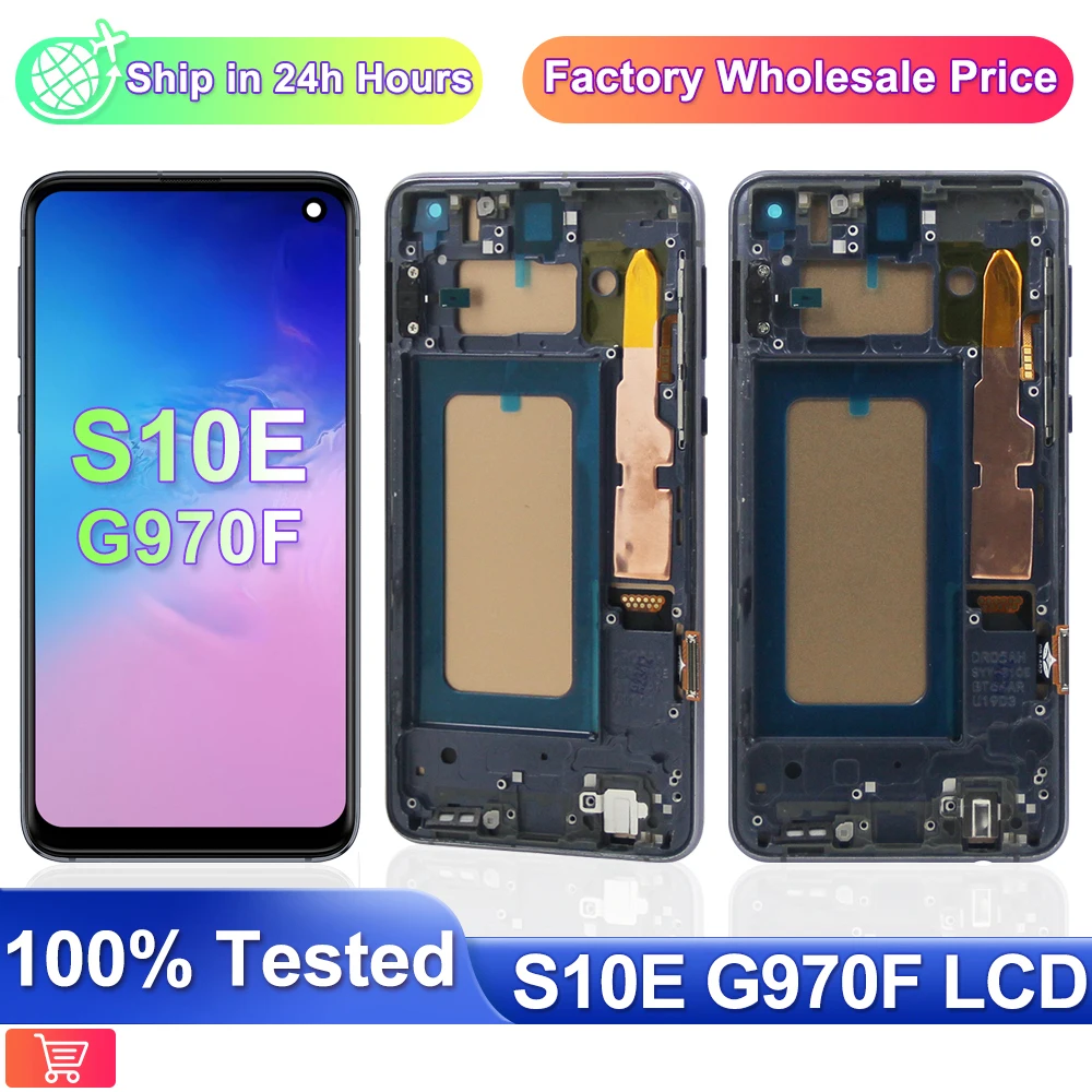 Schermo Tft Ori S10E, Per Samsung Galaxy S10E Display Lcd G970 G970F Touch Digitizer Sostituzione Dello Schermo + Cornice Per Samsung S10 E