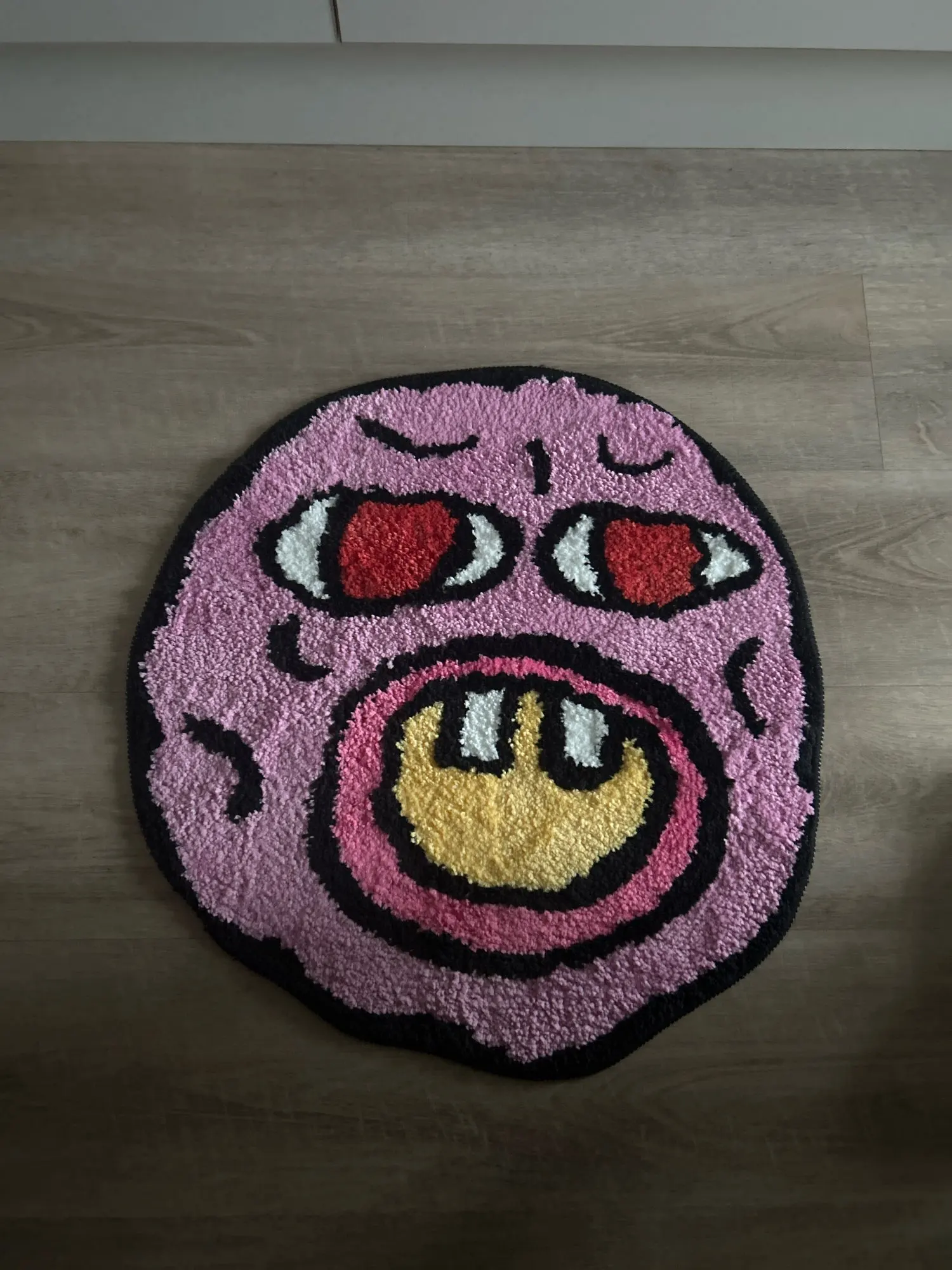 Cherry Bomb Pink Tufted Rug, customer photo