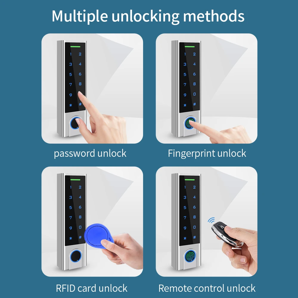 Kit Controllo Accesso Porta Senza Fili FUSYTULY - Serratura Elettrica + Telecomando 433MHz - Foto 5
