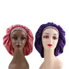 Blank Satin Bonnet with Edge Band Bling Rhinestone Bonnets Double Layer Designer Bonnets 4