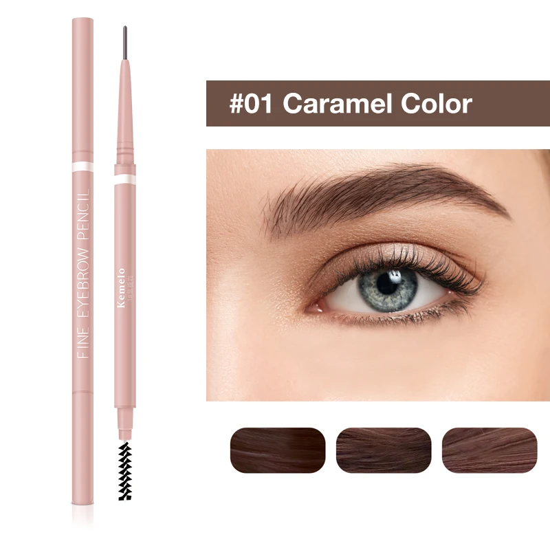 Ultra Fine Waterproof Double-Ended Brow Pencil – Long Lasting Professional Eye Makeup