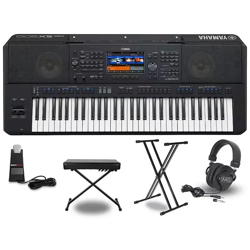 AB PSR-SX900 ARRANGER WORKSTATION KEYBOARD STAGE ESSENTIALS BUNDLE