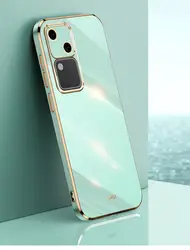 Enhanced Silicone Bumper Shockproof Matte Phone Case with 6D Plating Finish for With Ring Holder (Green)