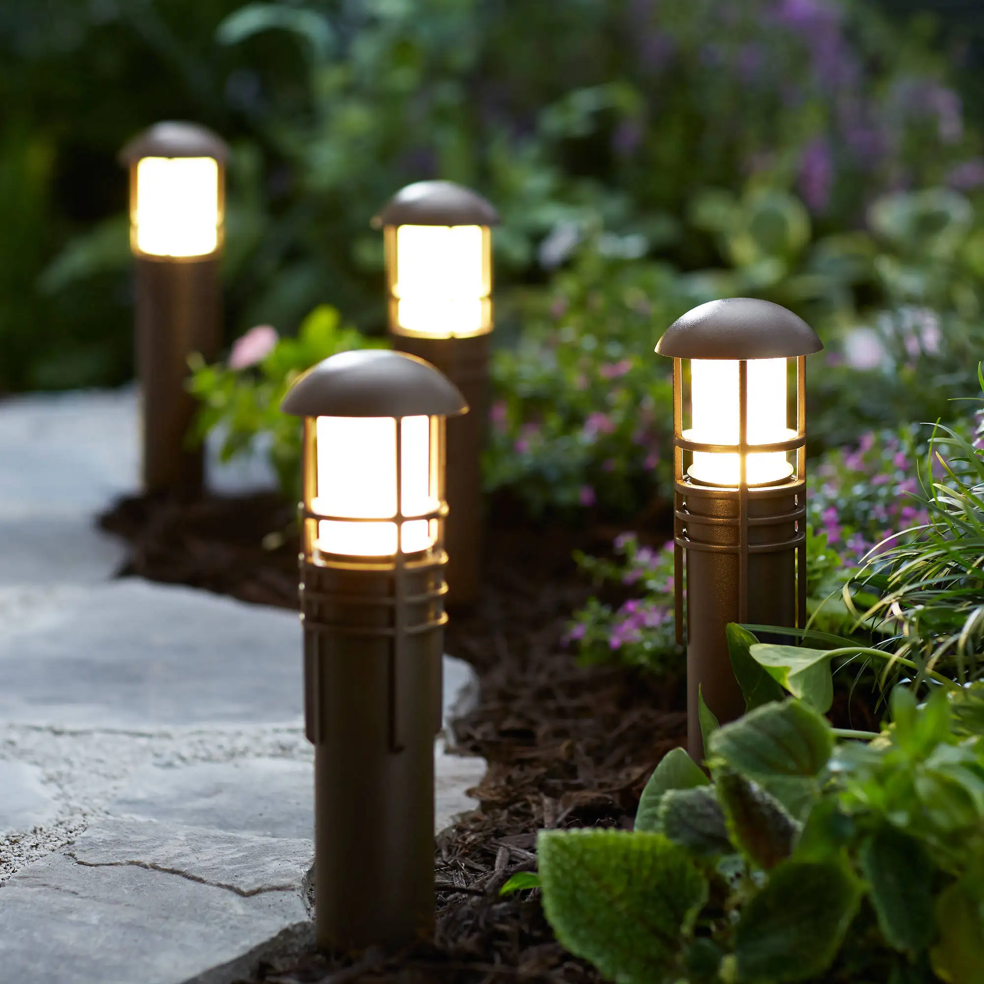 18W Outdoor Garden  LED Landscape Lights Mushroom 2*1m Cable Waterproof IP65 DC12V Yard Park Pathway Lawn Lamps 2