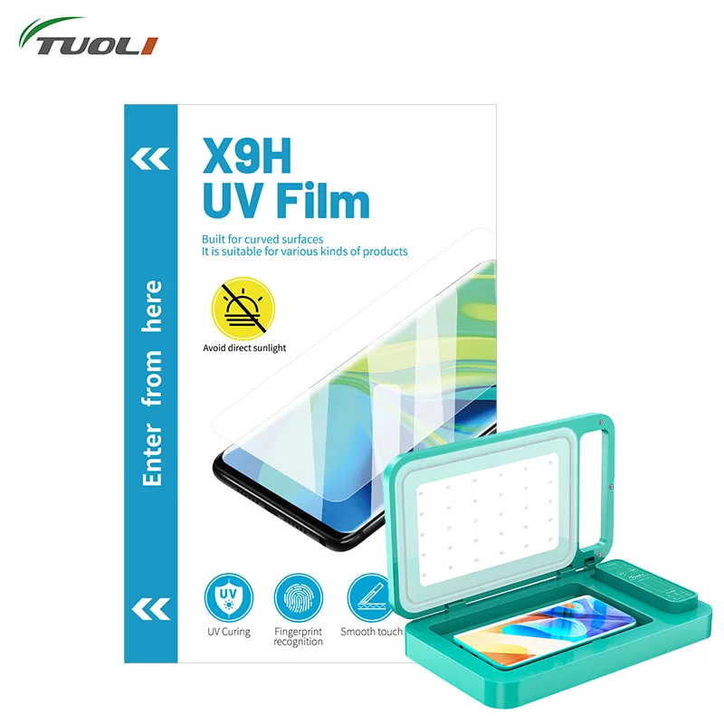 TUOLI UV Fiber Glass Hydrogel Film Screen Protector for Cut Machine UV Vacuum Curing Machine Support in All Phone Model