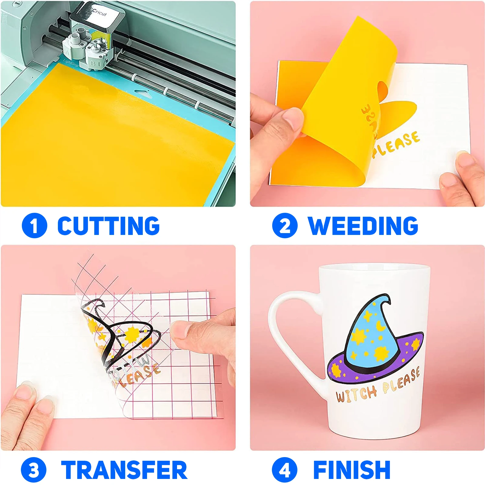 10/20/30/40pcs Adhesive Vinyl 12inch*12inch Permanent Vinyl For Cricut Machine For Signs Scrapbooking Car Decal
