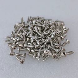 50-piece Set of Gold, Black, Silver Electric Guitar/Bass Pickguard Screws Wholesale (50pcs Silver)