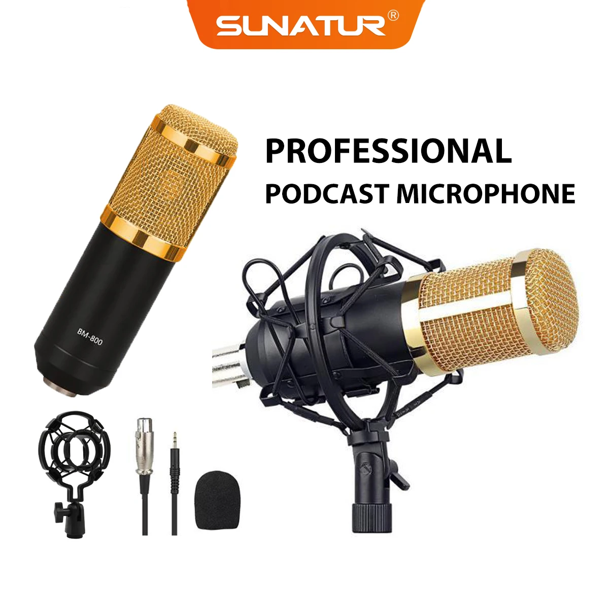 

Condenser Microphone Professional Wired Studio Recording Microphone Kit for Broadcast Singing TV Karaoke Mic