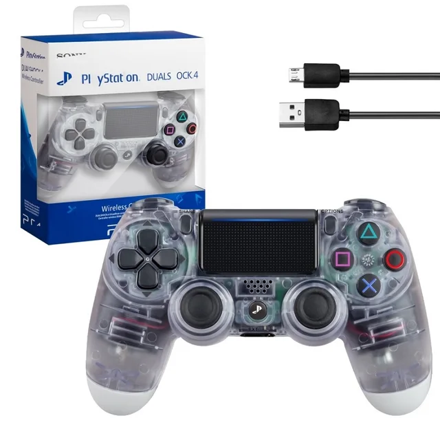 Gamepad wireless Bluetooth joystick for PS4 DualShock 4 v2 wireless (PS4/pc/iOS/Android) with shipping from Russia Gamepad playstation ps xbox series nintendo switch games game console for pc Clear