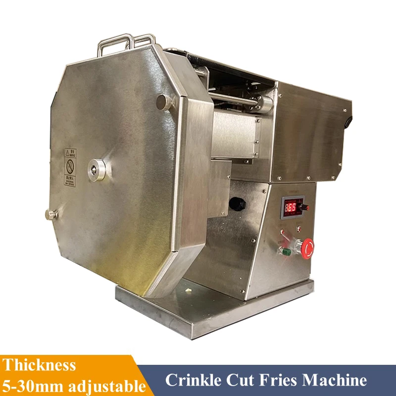 5-30MM Commercial Potato Cutter Potato Chips Stick Cutting Machine Crinkle French Fries Cutting Machine For Wave Shape