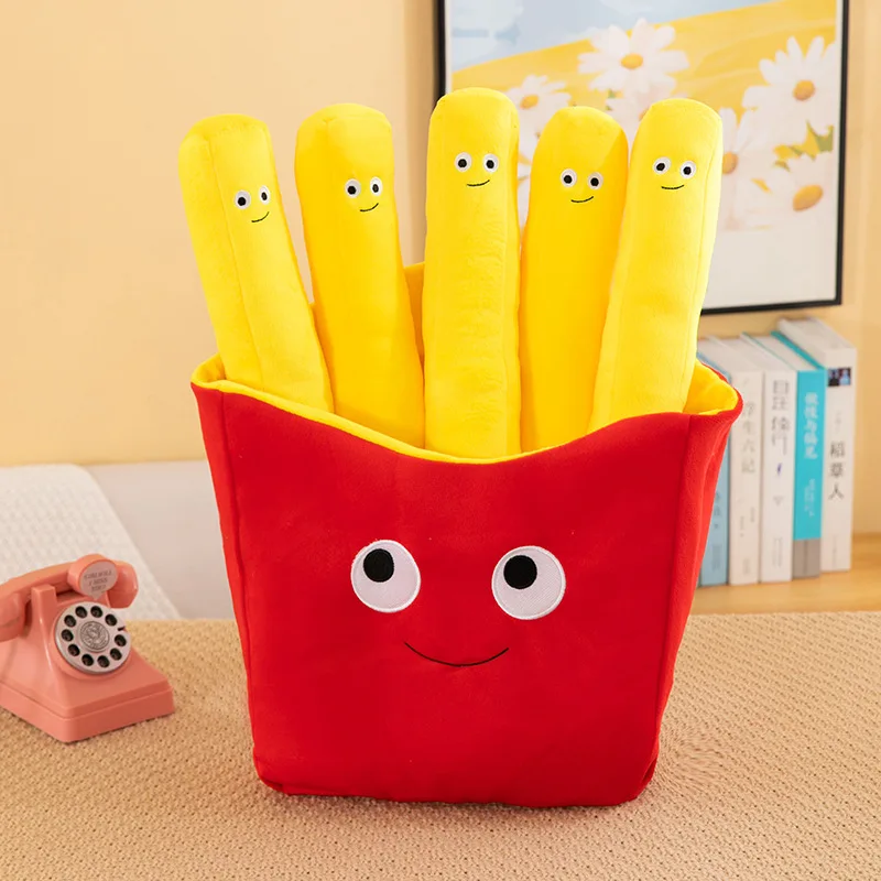 Creative Cartoon French FriesHamburger Pizza Ornaments Couple Plush Toy Doll Doll For Girls And Boys Birthday Gifts 3