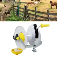 Electric Fence Reel 3:1 Gear Ratio for Polytape Polywire Electric Fence Tape Set up Pastures Paddocks for Grazing Cord Reel