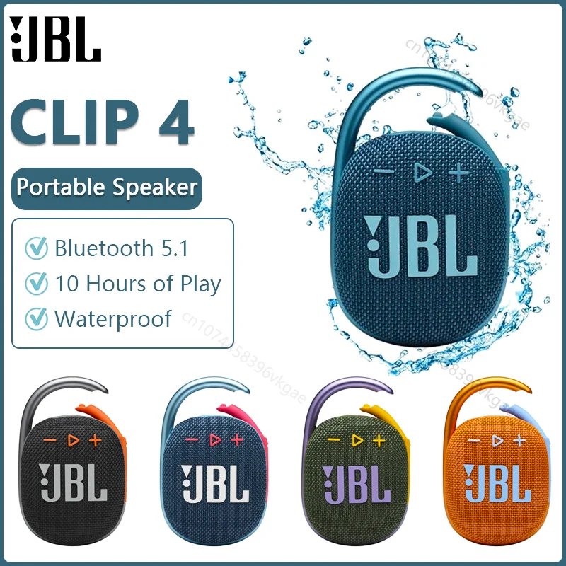 Original JBL CLIP 4 Bluetooth Speakers IP67 Waterproof/10 Hours of Playtime Outdoor Travel Portable Mini Wireless Speaker